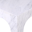 Meridian Palermo White Marble End Table IMAGE 7