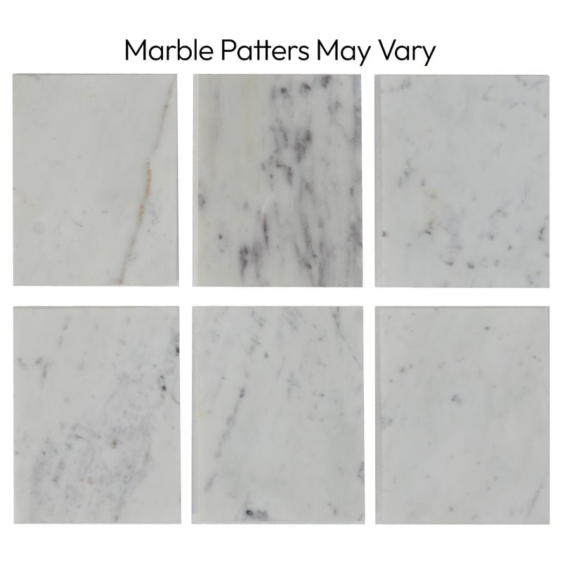 Meridian Palermo White Marble End Table IMAGE 8