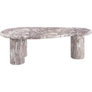 Meridian Sassari Brown Marble Finish Concrete Coffee Table IMAGE 4