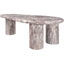 Meridian Sassari Brown Marble Finish Concrete Coffee Table IMAGE 5