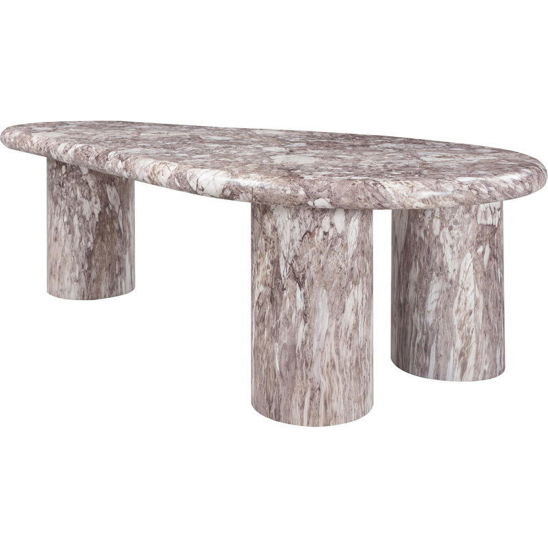 Meridian Sassari Brown Marble Finish Concrete Coffee Table IMAGE 5