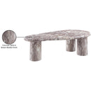 Meridian Sassari Brown Marble Finish Concrete Coffee Table IMAGE 8