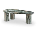 Meridian Sassari Green Marble Finish Concrete Coffee Table IMAGE 1