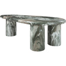 Meridian Sassari Green Marble Finish Concrete Coffee Table IMAGE 5