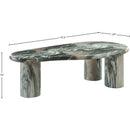 Meridian Sassari Green Marble Finish Concrete Coffee Table IMAGE 7