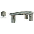 Meridian Sassari Green Marble Finish Concrete Coffee Table IMAGE 8