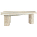 Meridian Sassari Travertine Travertine Finish Concrete Coffee Table IMAGE 4