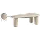 Meridian Sassari Travertine Travertine Finish Concrete Coffee Table IMAGE 7