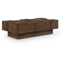 Meridian Anzio Brown Oak Veneer Coffee Table IMAGE 1