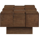 Meridian Anzio Brown Oak Veneer Coffee Table IMAGE 4
