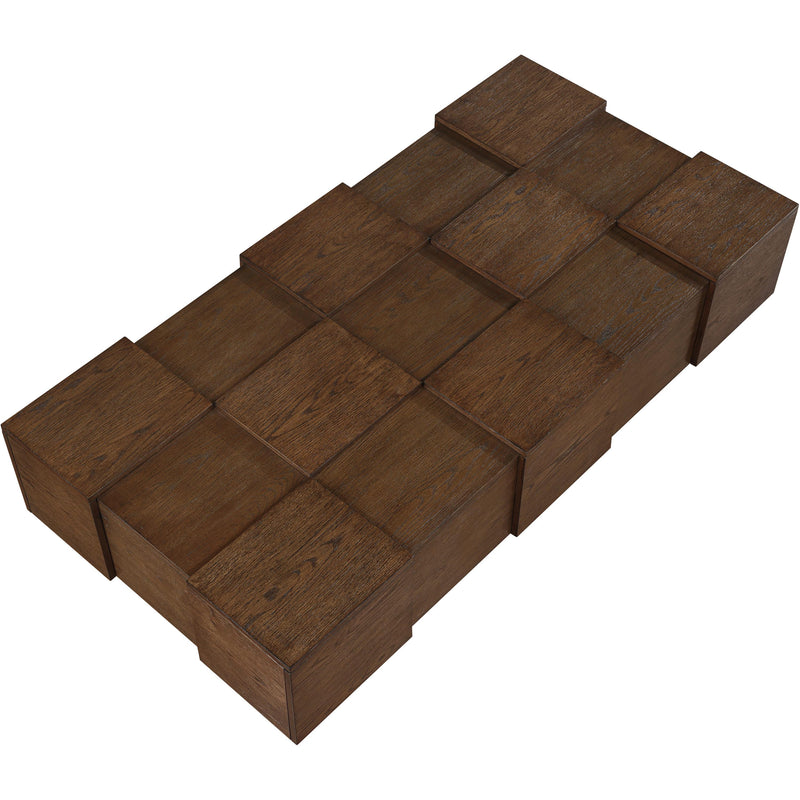 Meridian Anzio Brown Oak Veneer Coffee Table IMAGE 5