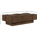 Meridian Anzio Brown Oak Veneer Coffee Table IMAGE 7