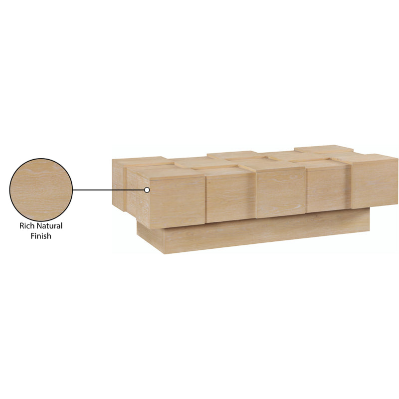 Meridian Anzio Natural Oak Veneer Coffee Table IMAGE 7