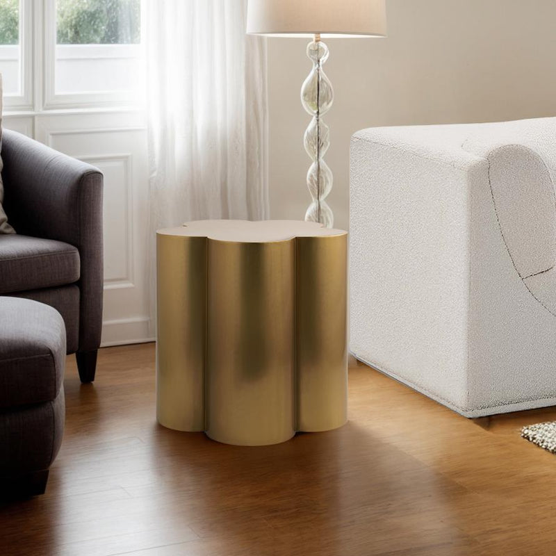 Meridian Lucky Gold Iron End Table IMAGE 2