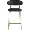 Meridian Lupita Black Vegan Leather Counter Stool IMAGE 3