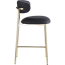 Meridian Lupita Black Vegan Leather Counter Stool IMAGE 4