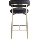 Meridian Lupita Black Vegan Leather Counter Stool IMAGE 5