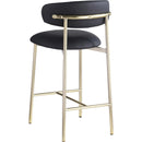 Meridian Lupita Black Vegan Leather Counter Stool IMAGE 6