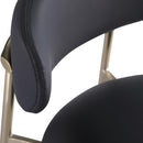Meridian Lupita Black Vegan Leather Counter Stool IMAGE 7
