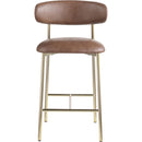 Meridian Lupita Brown Vegan Leather Counter Stool IMAGE 3