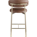 Meridian Lupita Brown Vegan Leather Counter Stool IMAGE 5