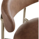 Meridian Lupita Brown Vegan Leather Counter Stool IMAGE 7