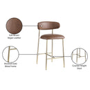 Meridian Lupita Brown Vegan Leather Counter Stool IMAGE 9