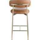 Meridian Lupita Cognac Vegan Leather Counter Stool IMAGE 5