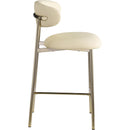 Meridian Lupita Cream Vegan Leather Counter Stool IMAGE 4
