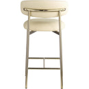 Meridian Lupita Cream Vegan Leather Counter Stool IMAGE 5