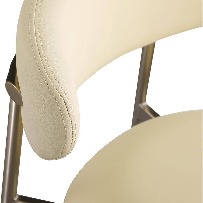 Meridian Lupita Cream Vegan Leather Counter Stool IMAGE 7