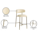 Meridian Lupita Cream Vegan Leather Counter Stool IMAGE 9