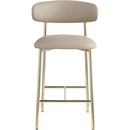 Meridian Lupita Taupe Vegan Leather Counter Stool IMAGE 3
