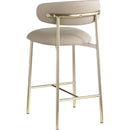Meridian Lupita Taupe Vegan Leather Counter Stool IMAGE 6