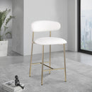 Meridian Lupita White Vegan Leather Counter Stool IMAGE 2