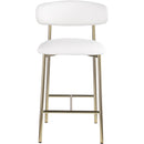 Meridian Lupita White Vegan Leather Counter Stool IMAGE 3