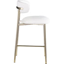 Meridian Lupita White Vegan Leather Counter Stool IMAGE 4