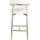 Meridian Lupita White Vegan Leather Counter Stool IMAGE 5