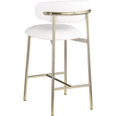 Meridian Lupita White Vegan Leather Counter Stool IMAGE 6