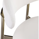 Meridian Lupita White Vegan Leather Counter Stool IMAGE 7