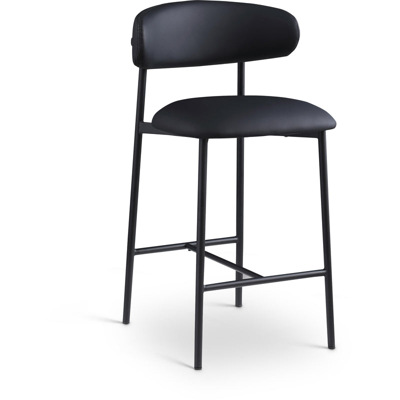 Meridian Lupita Black Vegan Leather Counter Stool IMAGE 1
