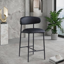 Meridian Lupita Black Vegan Leather Counter Stool IMAGE 2