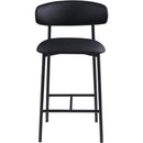 Meridian Lupita Black Vegan Leather Counter Stool IMAGE 3