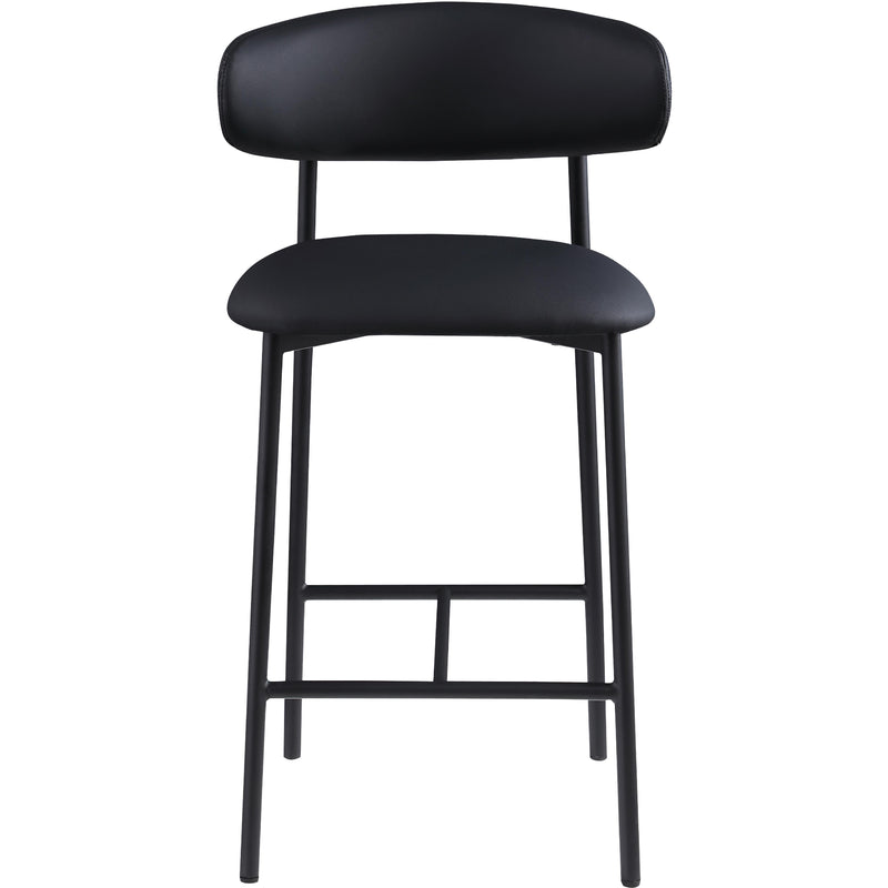 Meridian Lupita Black Vegan Leather Counter Stool IMAGE 3