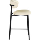Meridian Lupita Cream Vegan Leather Counter Stool IMAGE 4