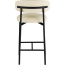 Meridian Lupita Cream Vegan Leather Counter Stool IMAGE 5