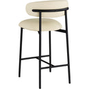 Meridian Lupita Cream Vegan Leather Counter Stool IMAGE 6