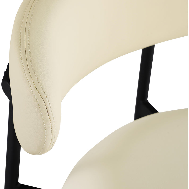 Meridian Lupita Cream Vegan Leather Counter Stool IMAGE 7