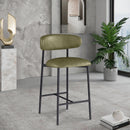 Meridian Lupita Olive Vegan Leather Counter Stool IMAGE 2