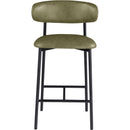 Meridian Lupita Olive Vegan Leather Counter Stool IMAGE 3